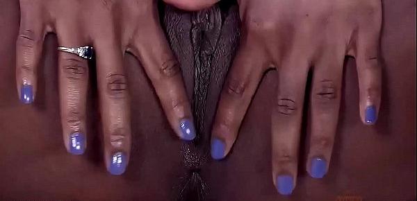  Charlie Rae toys her luscious chocolate pussy
